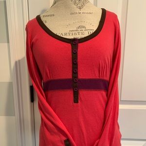 Boden long sleeve color block blouse